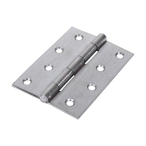 Butt Hinges Fixed Pin (1838) Steel Satin Chrome - 100 x 70 Image
