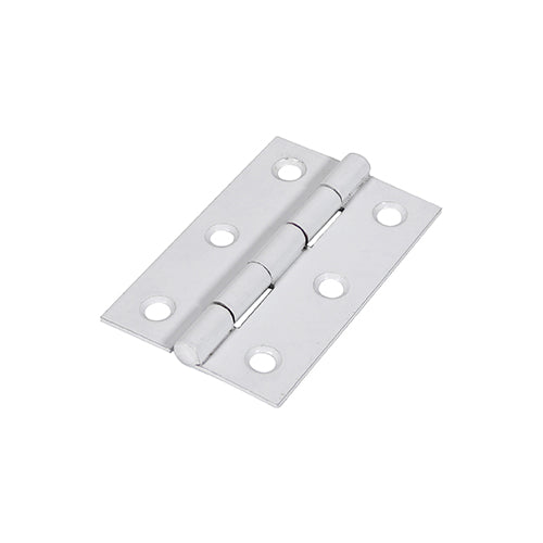 Butt Hinges Fixed Pin (1838) Steel White - 75 x 50 Image