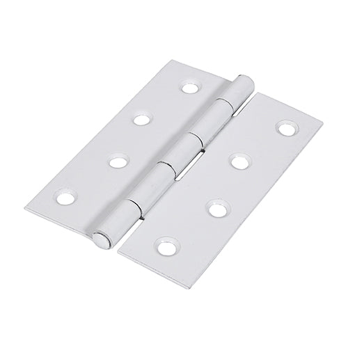 Butt Hinges Fixed Pin (1838) Steel White - 100 x 70 Image