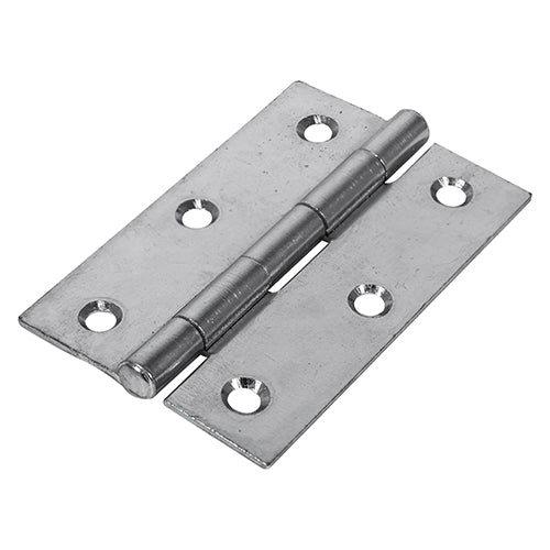 Butt Hinges Fixed Pin (1838) Steel Silver - 90 x 60 Image