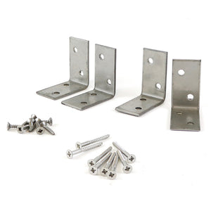 Decking Handrail Bracket Kit Stainless Steel - 4 brackets + 16 screws Image