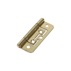 Flush Hinges (105) Steel Electro Brass - 63 x 37 Image