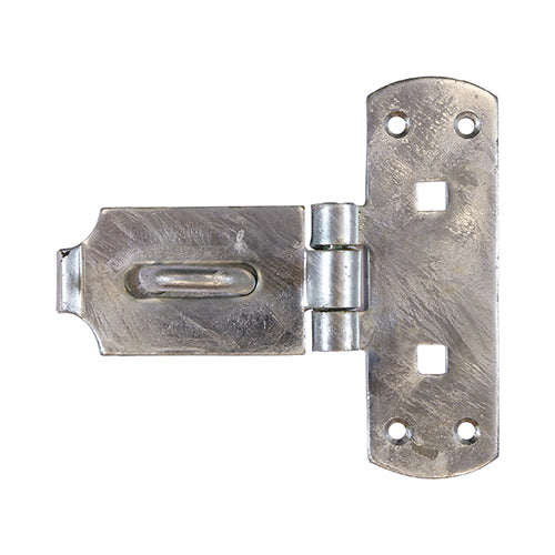 Heavy Duty Vertical Pattern Hasp & Staple Bolt On Hot Dipped Galvanised - 6