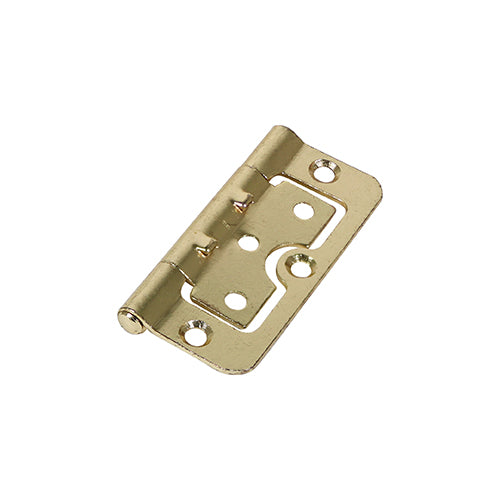 Hurlinge Hinges Fixed Pin (104) Steel Electro Brass - 75 x 55 Image