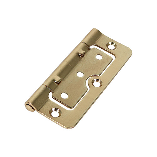 Hurlinge Hinges Fixed Pin (104) Steel Electro Brass - 101 x 66 Image