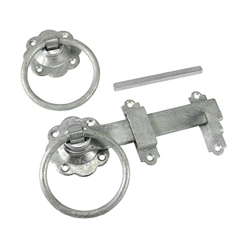 Ring Gate Latch Plain Hot Dipped Galvanised - 6