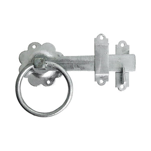 Ring Gate Latch Plain Hot Dipped Galvanised - 6" Image