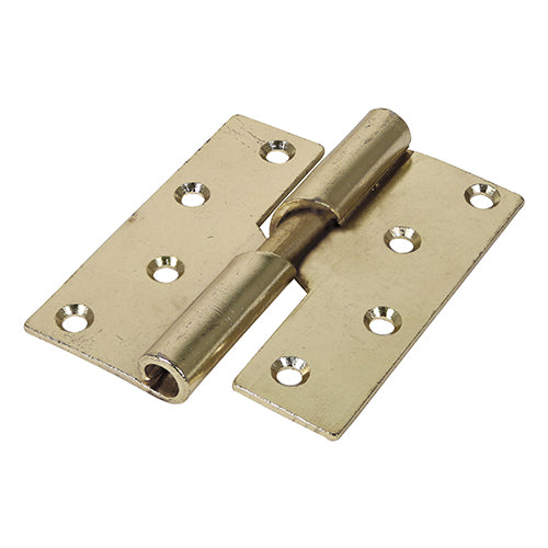 Rising Butt Hinges Left Hand Steel Electro Brass - 100 x 86 Image