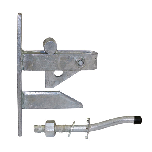 Self Locking Gate Catch With Cranked Striker Hot Dipped Galvanised Image