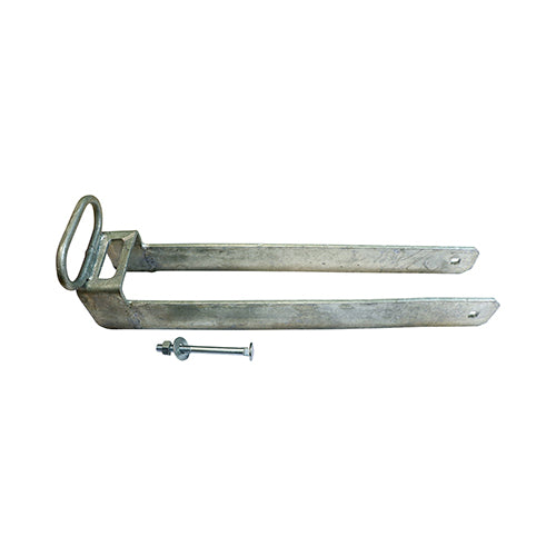 Throw-Over Gate Loop With Lifting Handle Hot Dipped Galvanised - 350mm Image