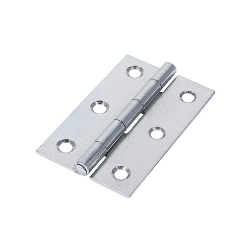 Uncranked Butt Hinges (5050) Steel Silver - 75 x 48 Image