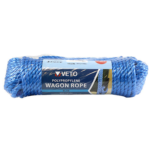 Blue Polypropylene Wagon Rope - 9mm x 27m Image