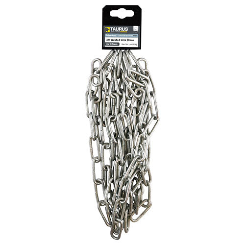 Chain Welded Links Hot Dipped Galvanised - 6 x 42mm Image