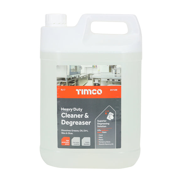 Heavy Duty Solvent Cleaner & Degreaser, All Purpose Cleaner of Silicone, Grease, Uncured PU Foam, Adhesives, Brake Dust and Engineering Grime - 5L Image