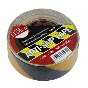 Anti-Slip Tape Yellow & Black - 10m x 50mm Image
