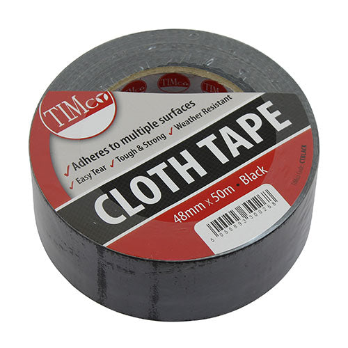 Cloth Tape Black - 50m x 48mm Image