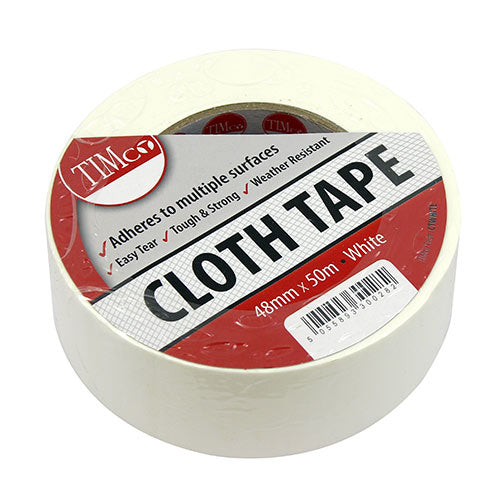 Cloth Tape White - 50m x 48mm Image