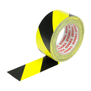 Hazard Warning Cloth Tape Yellow and Black - 33m x 50mm Image