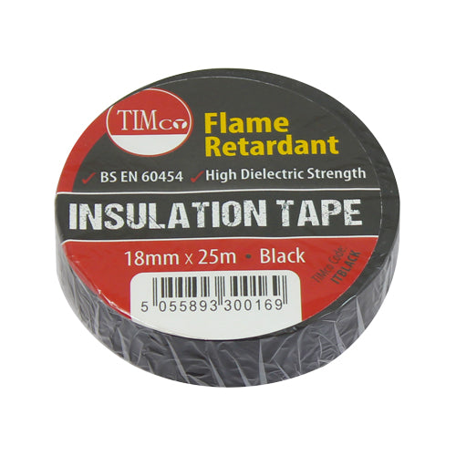 PVC Insulation Tape Black - 25m x 18mm Image