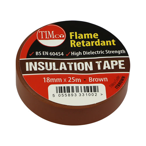 PVC Insulation Tape Brown - 25m x 18mm Image