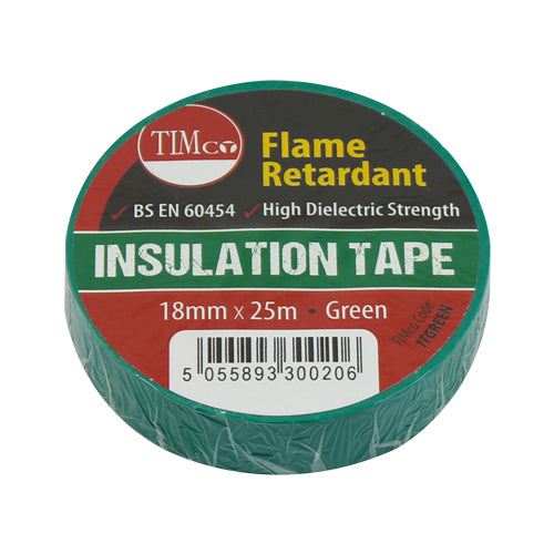 PVC Insulation Tape Green - 25m x 18mm Image