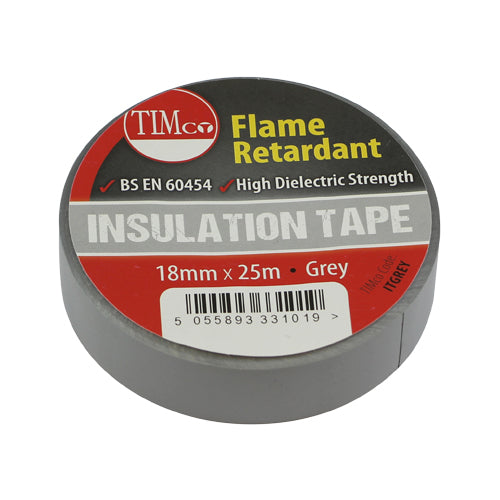 PVC Insulation Tape Grey - 25m x 18mm Image