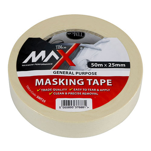 Masking Tape Cream - 50m x 25mm Image