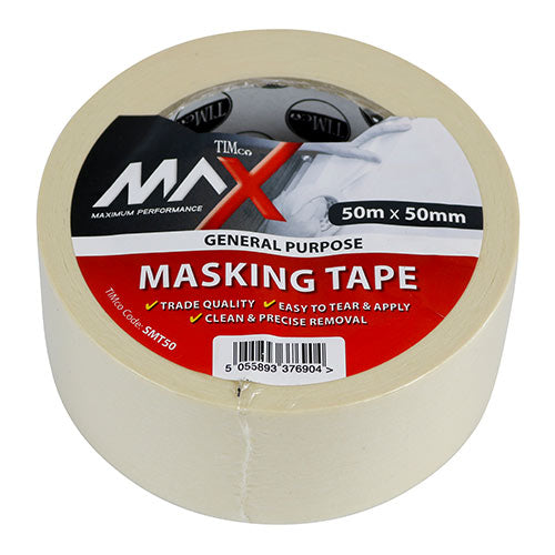 Masking Tape Cream - 50m x 50mm Image